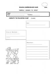 English worksheet: reading comprehension 