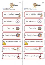 English Worksheet: Recipe for pizza
