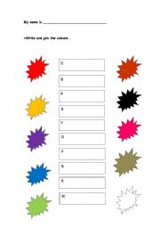 English Worksheet: Colours