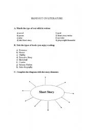 English Worksheet: Handout on Literature