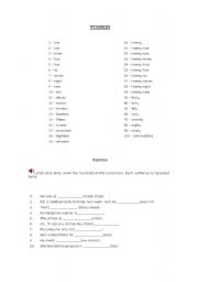 English worksheet: Exercises with audio