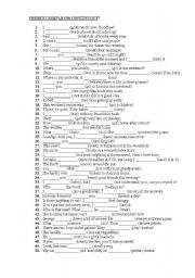 English Worksheet: Present Simple or Present Continuous