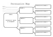 English Worksheet: Persuasion Map