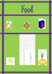 English worksheet: Food crossword