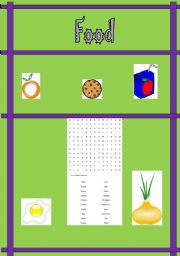 English Worksheet: Food crossword