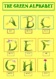 English Worksheet: The Green Alphabet