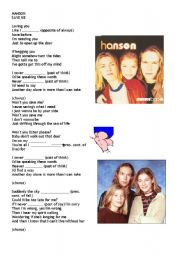 English Worksheet: SONG! Hanson - Save me