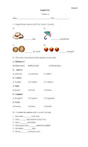 English worksheet: tell the time