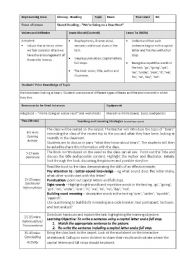 English Worksheet: Lesson Plan and Worksheet - 