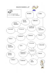 English worksheet: Board game - Brainstorming