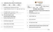 English worksheet: Kinds of Verbs