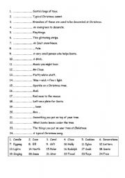 English worksheet: Christmas Vocabulary