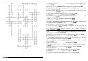 English worksheet: Crossword