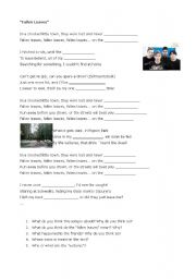 English worksheet: fallen leaves by billy talent - listening exercise - talking about drugs