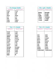 English worksheet: irregular
