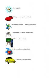 English Worksheet: simple present tense