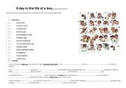 English Worksheet: Daily Routine-A Day in the Life of a Boy by Norman Rockwell
