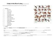 English Worksheet: Daily Routine-A Day in the Life of a Boy by Norman Rockwell