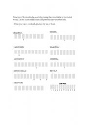 English Worksheet: wordfun