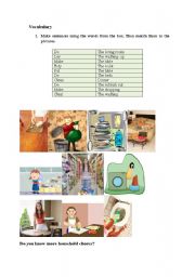 English Worksheet: household chores