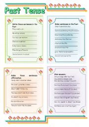 English Worksheet: Past Tense-exercises