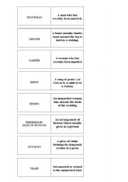 English Worksheet: WEDDING DOMINO