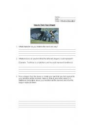 English worksheet: How to Train Your Dragon