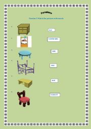 English worksheet: Furniture