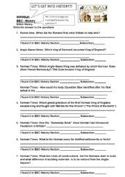 English Worksheet: British Hstory Webquest. The Normans.