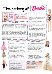 English Worksheet: History of Barbie