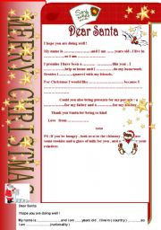 English Worksheet: letter to santa