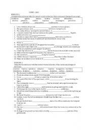 English Worksheet: suffix -less exercice