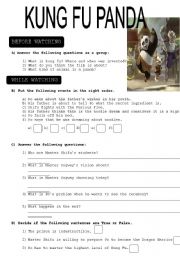 English Worksheet: Kung Fu Panda 