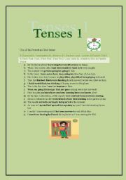 English worksheet: Revising Tenses 1