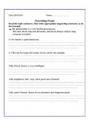 descriptive writing-developing a topic