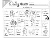English Worksheet: Helpers - 01