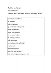 English worksheet: frequency