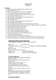 English worksheet: KING LEAR