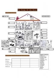 English Worksheet: House and Furniture