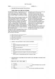 English Worksheet: PAST PASSIVE VOICE READING