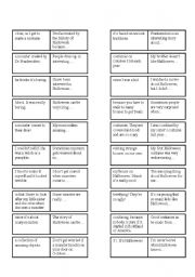 English Worksheet: Halloween adjective participial dominos