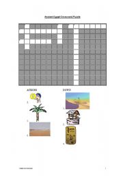 English worksheet: Desert Crossword