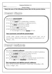 English Worksheet: Present tenses : simple , continuous and perfect
