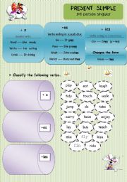 English Worksheet: Present simple (3rd person singular)