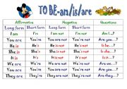 English Worksheet: TO BE