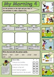 English Worksheet: morning routine 4