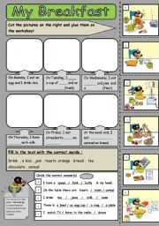 English Worksheet: breakfast