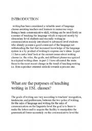 English worksheet: efl writing product process