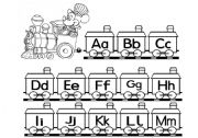 English Worksheet: Alphabet Train