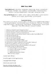 English Worksheet: Travel - Oral discussion info and prompts